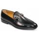 Duca Di Matiste "Vasto" Black Genuine Italian Calf Leather Loafers.